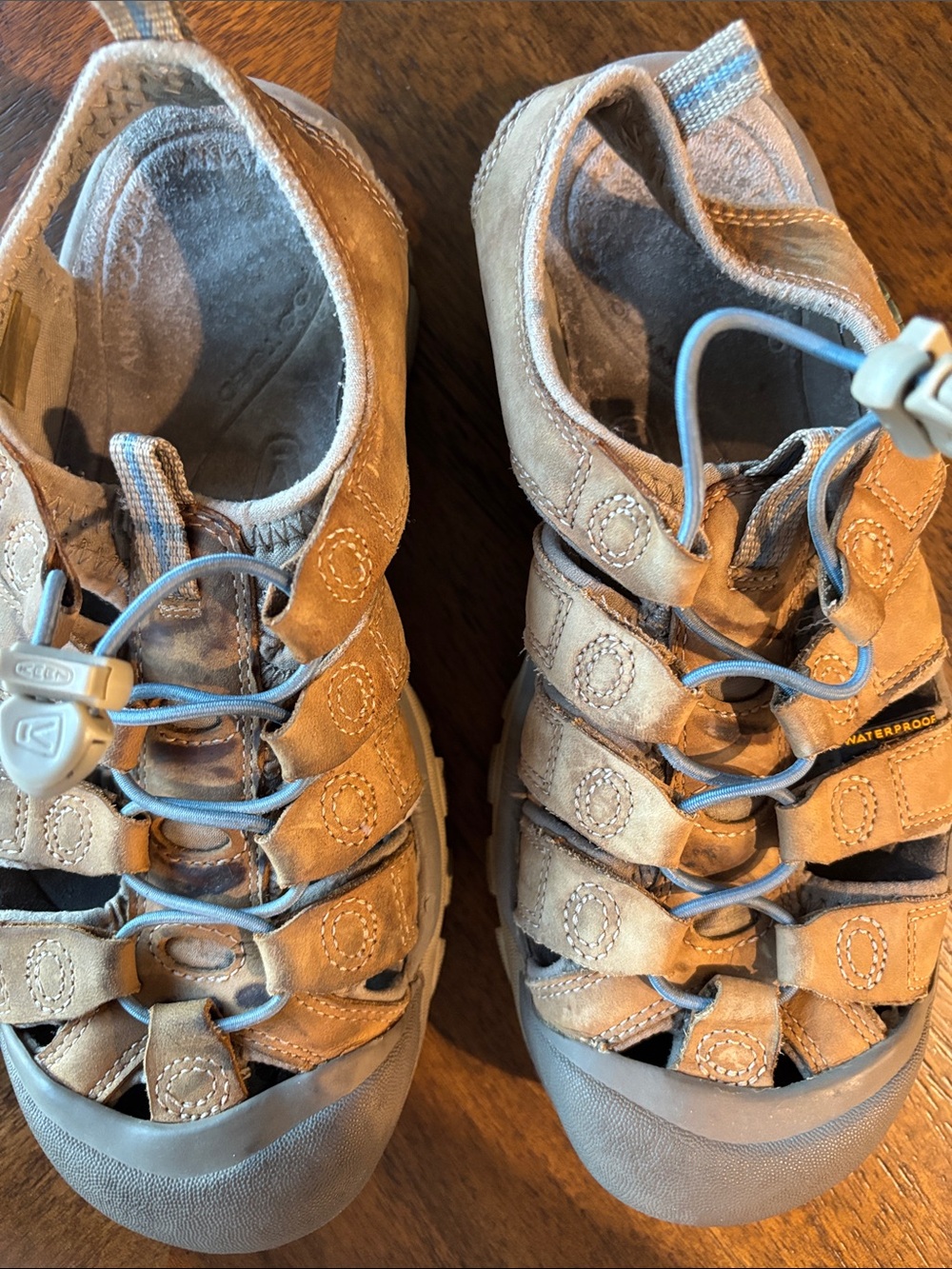 KEEN Women's Newport Leather Waterproof Hybrid Sandals.